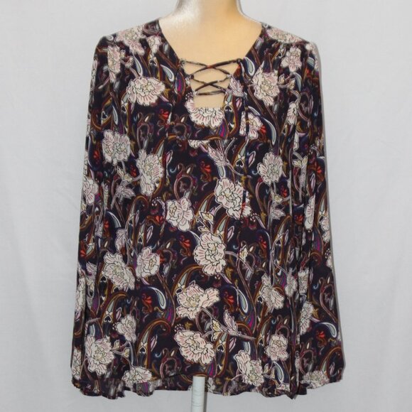 The Limited Tops - The Limited Floral Paisley Boho Blouse